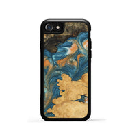 iPhone SE Wood Phone Case - Joao (Teal & Gold, 743464)