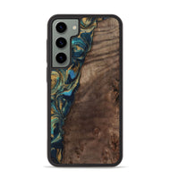 Galaxy S23 Plus Wood Phone Case - Sonia (Teal & Gold, 743466)