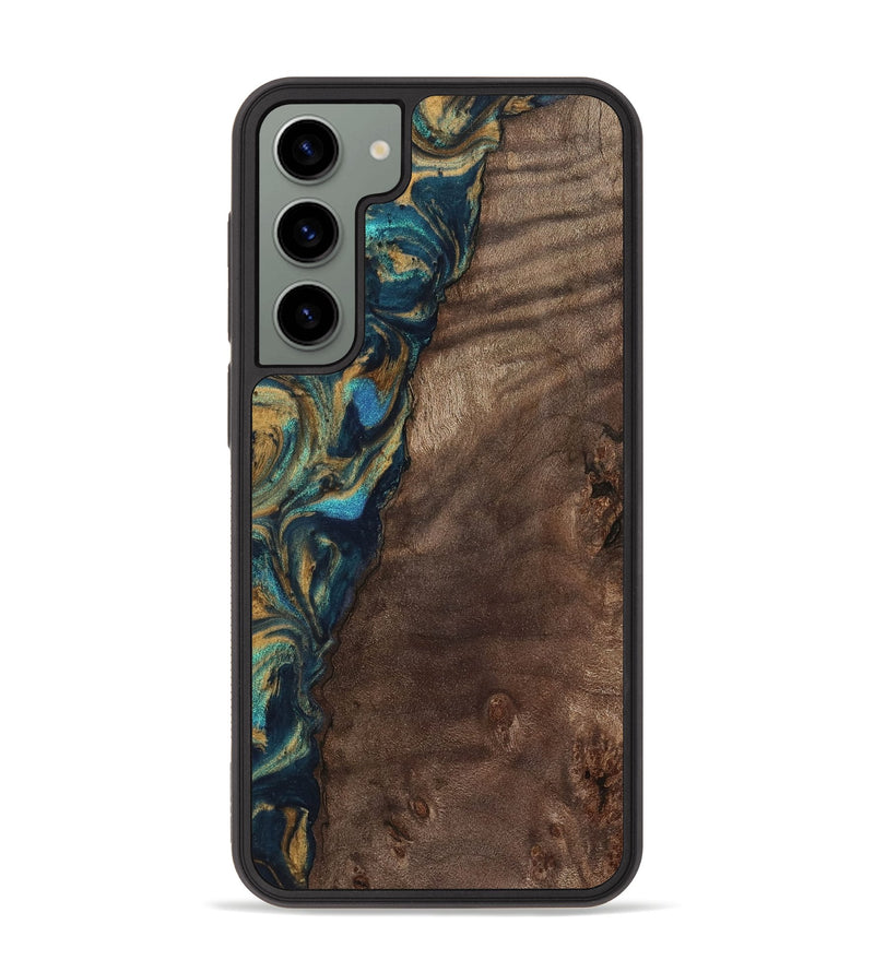 Galaxy S23 Plus Wood Phone Case - Sonia (Teal & Gold, 743466)