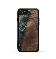 iPhone SE Wood Phone Case - Sonia (Teal & Gold, 743466)