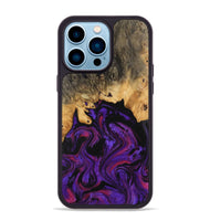 iPhone 14 Pro Max Wood Phone Case - Shalne (Purple, 743483)