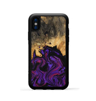 iPhone Xs Wood Phone Case - Shalne (Purple, 743483)