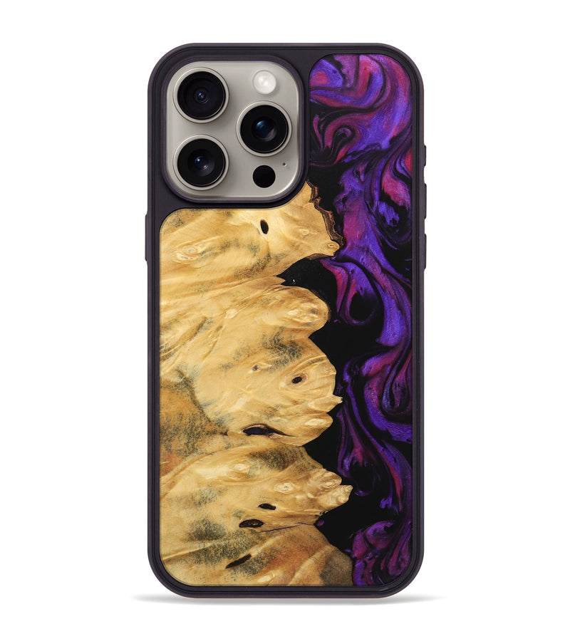 iPhone 15 Pro Max Wood Phone Case - Brayan (Purple, 743484)