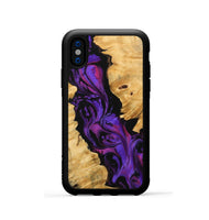 iPhone Xs Wood Phone Case - Lauri (Purple, 743501)