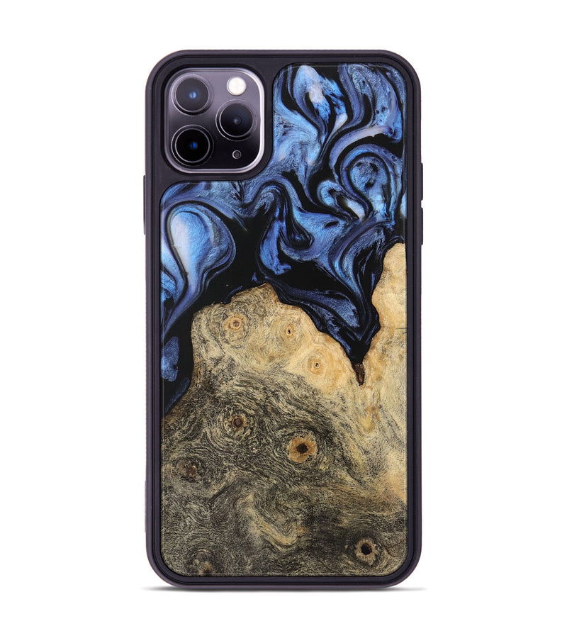 iPhone 11 Pro Max Wood Phone Case - Tadio (Blue, 743528)