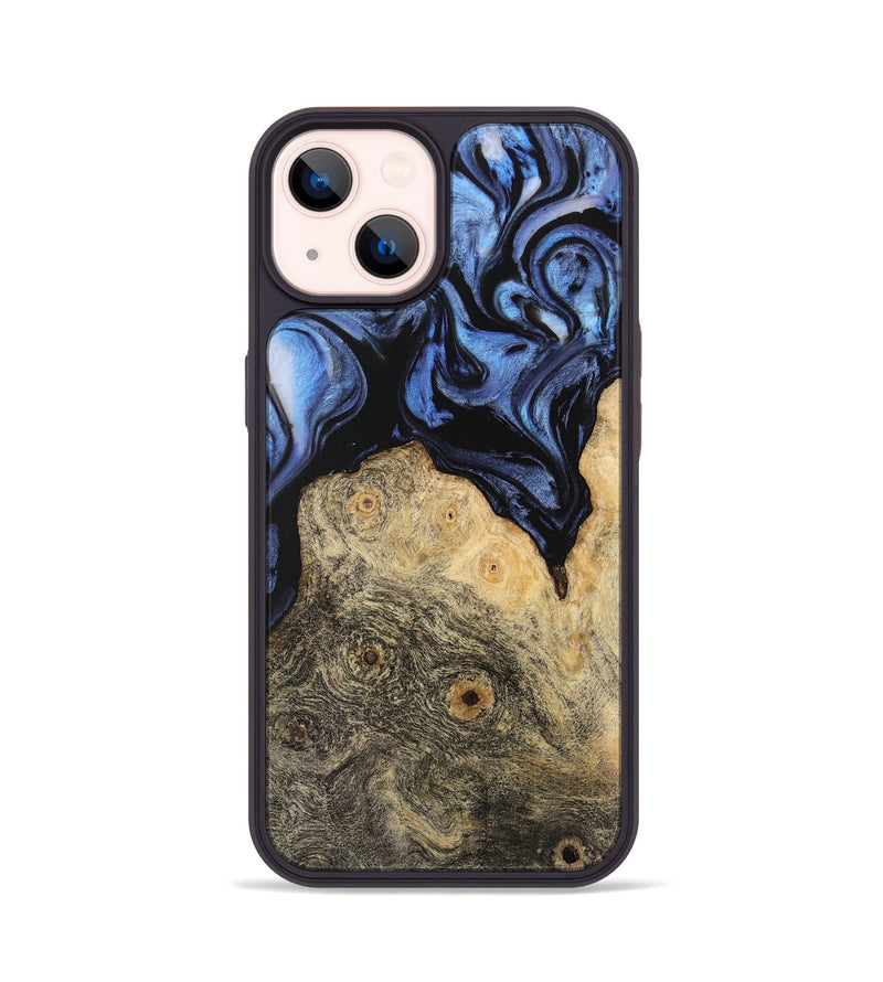 iPhone 14 Wood Phone Case - Tadio (Blue, 743528)