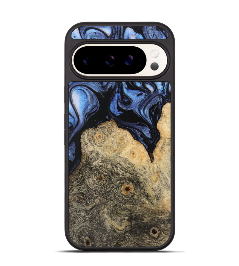 Pixel 9 Wood Phone Case - Tadio (Blue, 743528)