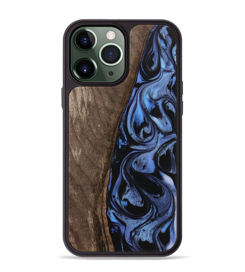 iPhone 13 Pro Max Wood Phone Case - Donnie (Blue, 743531)