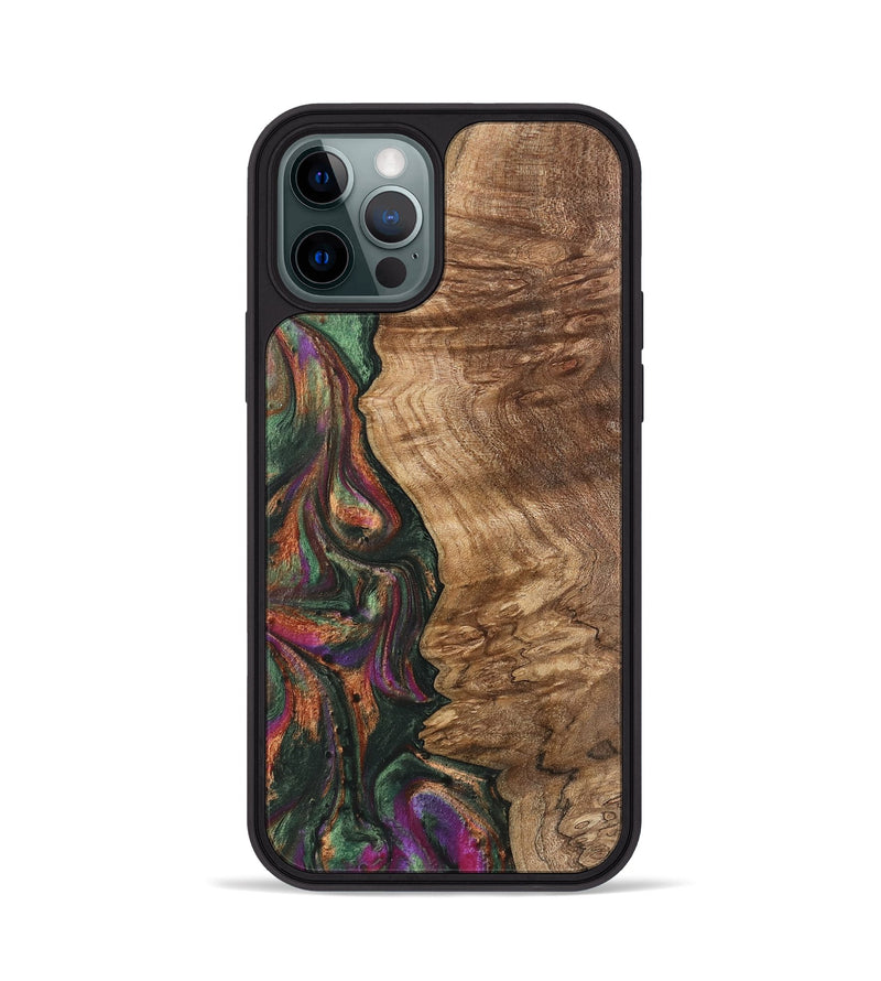 iPhone 12 Pro Wood Phone Case - Mounir (Green, 743570)