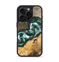 iPhone 16 Pro Wood Phone Case - Jamya (Green, 743579)