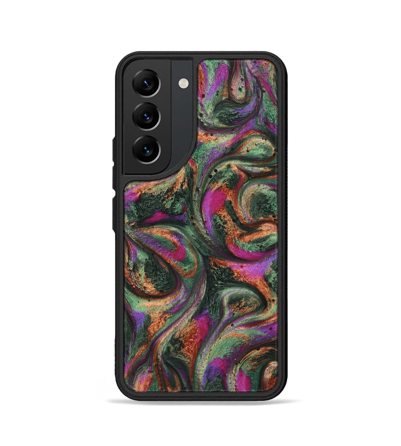 Galaxy S22 ResinArt Phone Case - Orange (Green, 743590)