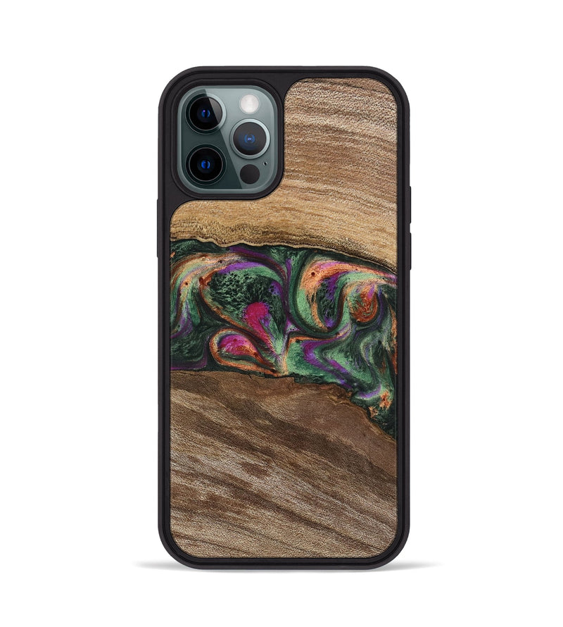 iPhone 12 Pro Wood Phone Case - Linsey (Green, 743598)