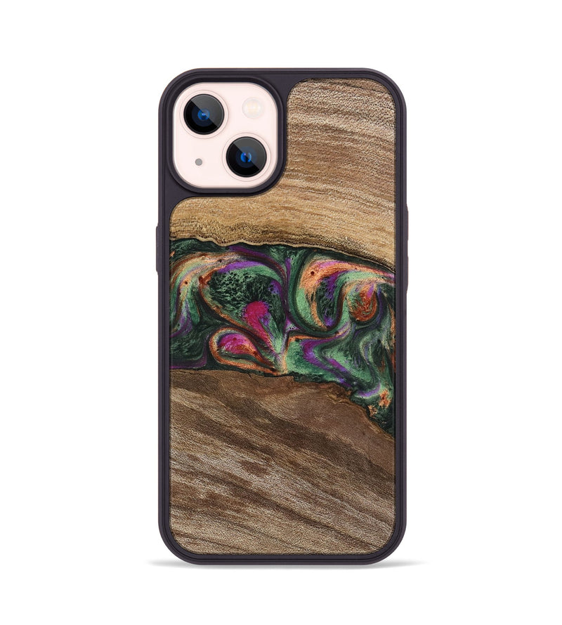 iPhone 14 Wood Phone Case - Linsey (Green, 743598)