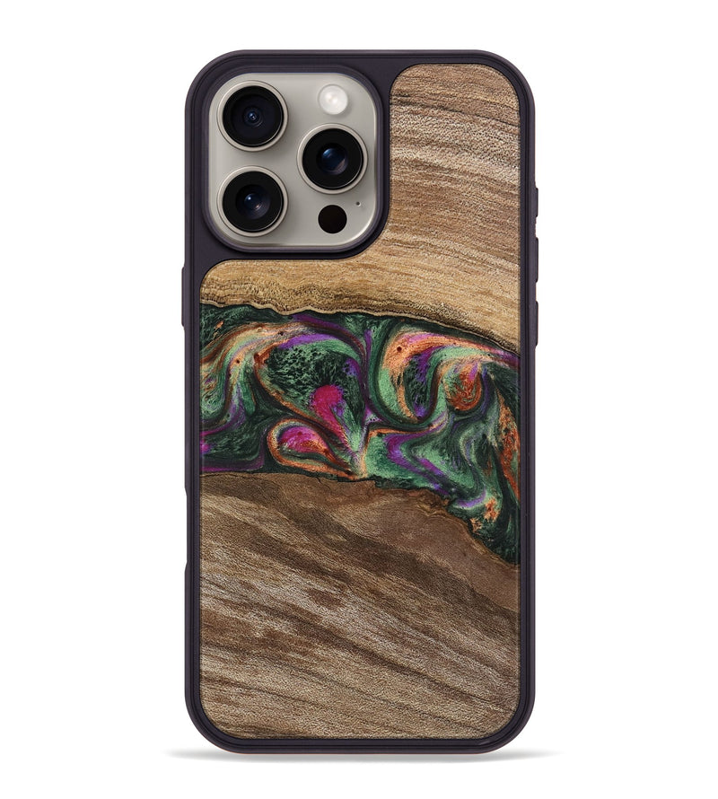 iPhone 16 Pro Max Wood Phone Case - Linsey (Green, 743598)