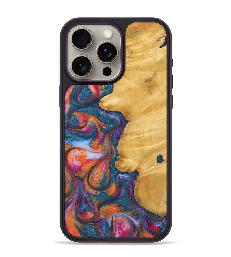 iPhone 15 Pro Max Wood Phone Case - Milburn (Blue, 743609)