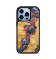 iPhone 14 Pro Wood Phone Case - Karen (Blue, 743610)