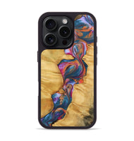 iPhone 16 Pro Wood Phone Case - Karen (Blue, 743610)