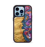 iPhone 14 Pro Wood Phone Case - Nathen (Blue, 743615)