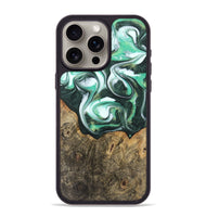 iPhone 15 Pro Max Wood Phone Case - Lesta (Green, 743651)