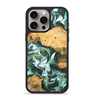 iPhone 15 Pro Max Wood Phone Case - Praveen (Green, 743660)