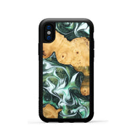 iPhone Xs Wood Phone Case - Praveen (Green, 743660)