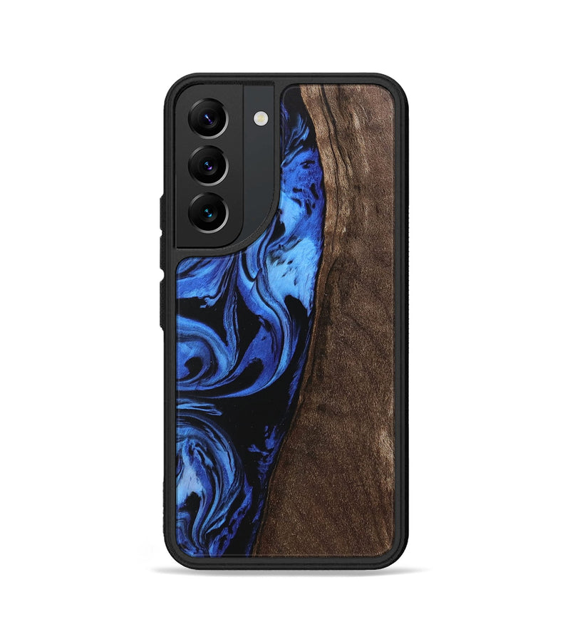 Galaxy S22 Wood Phone Case - April (Blue, 743789)