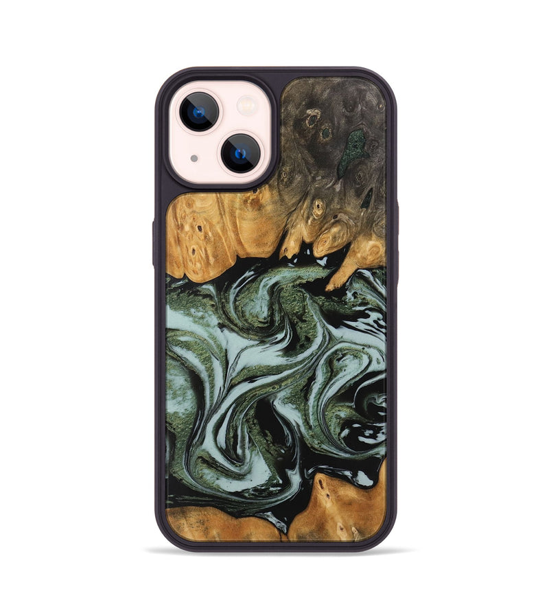 iPhone 14 Wood Phone Case - Atta (Green, 743790)