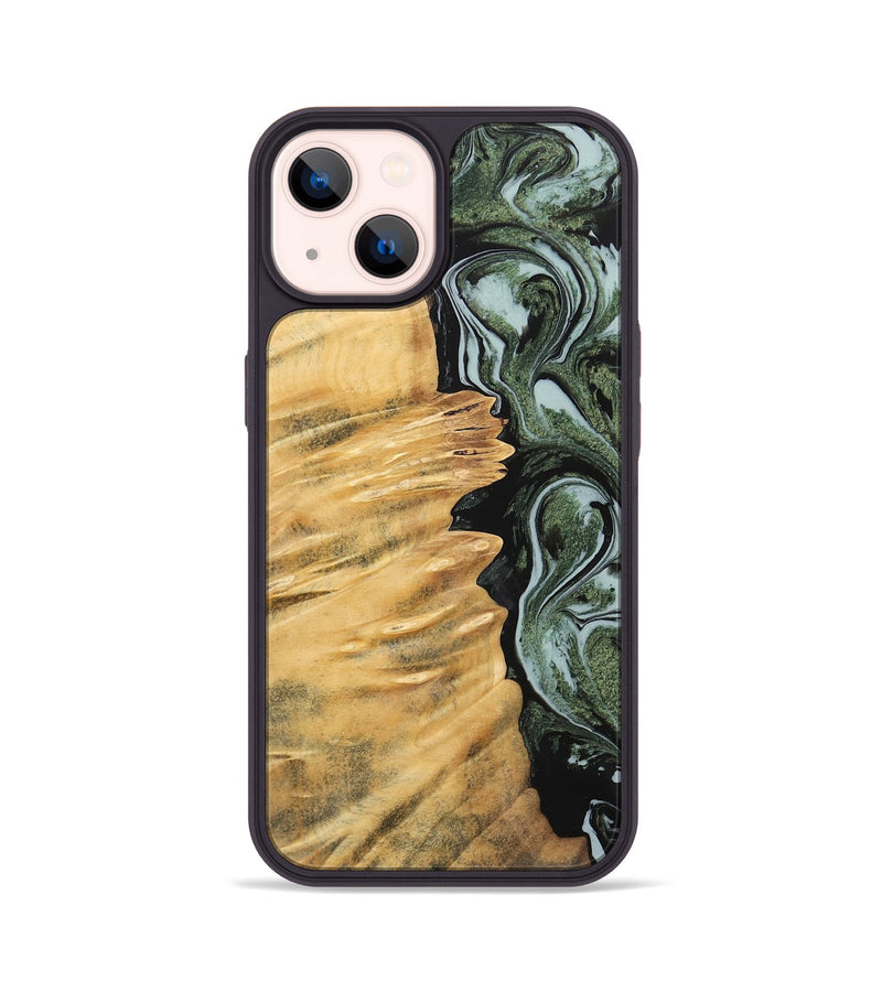 iPhone 14 Wood Phone Case - Grethel (Green, 743791)