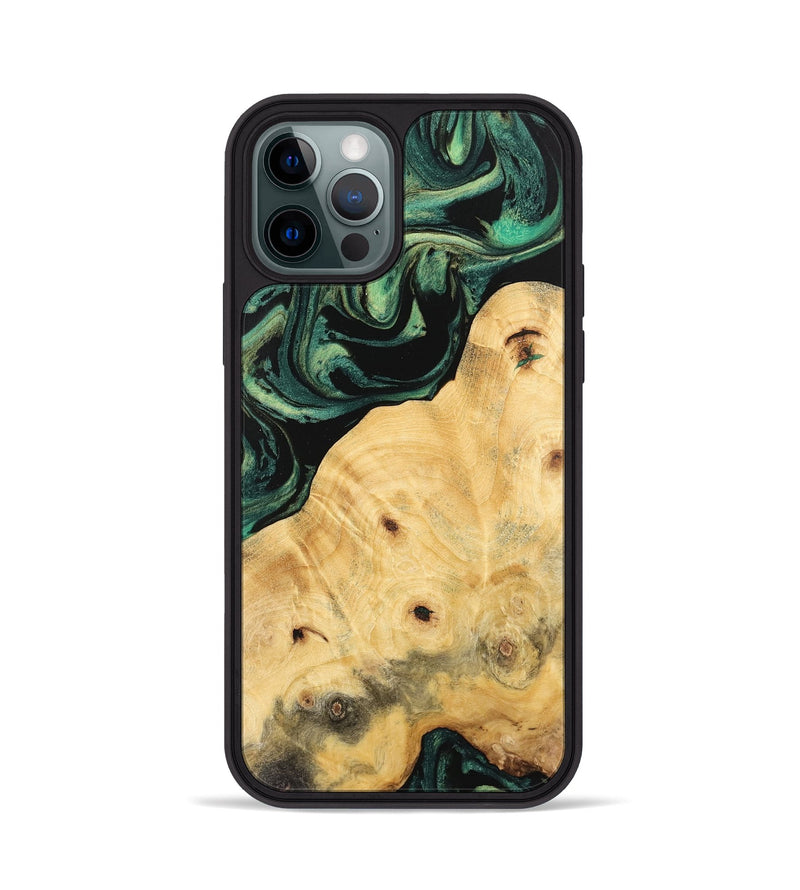 iPhone 12 Pro Wood Phone Case - Gusella (Green, 743802)