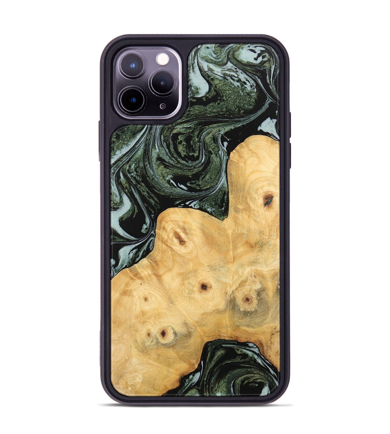 iPhone 11 Pro Max Wood Phone Case - Donia (Green, 743804)