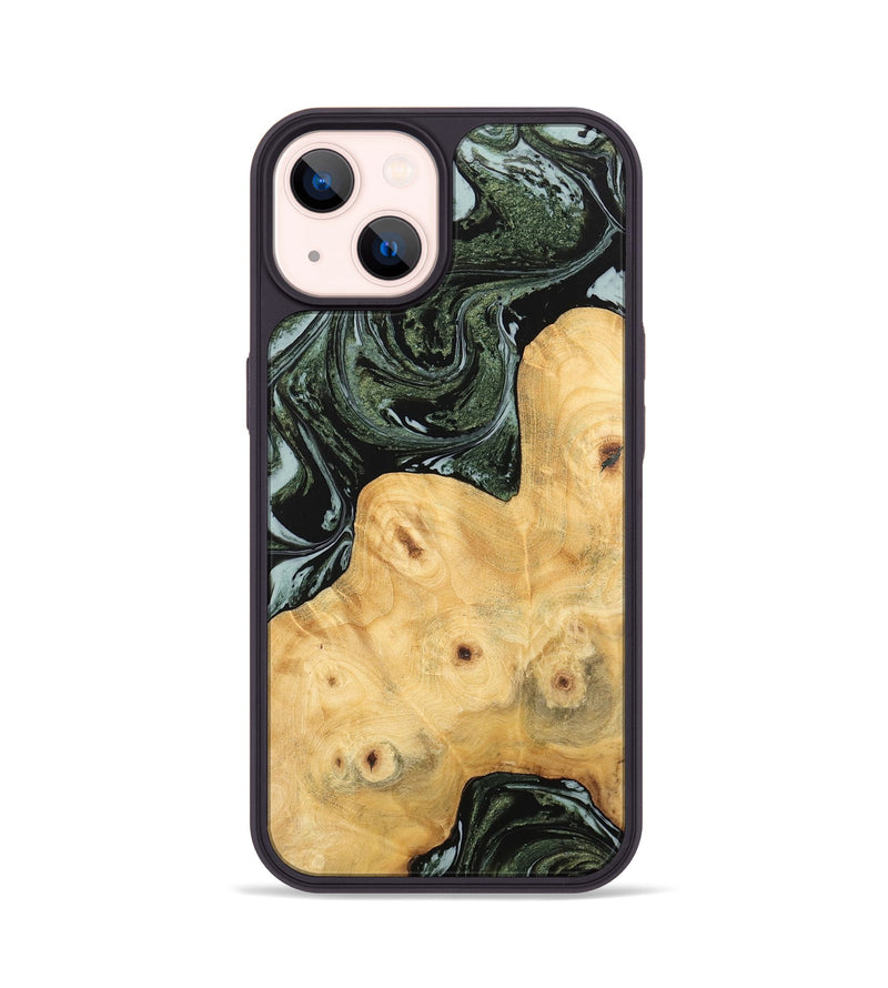 iPhone 14 Wood Phone Case - Donia (Green, 743804)