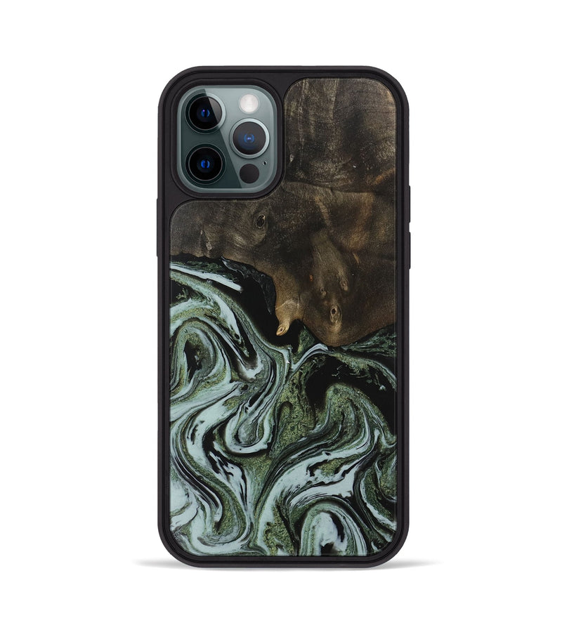 iPhone 12 Pro Wood Phone Case - Freddi (Green, 743815)