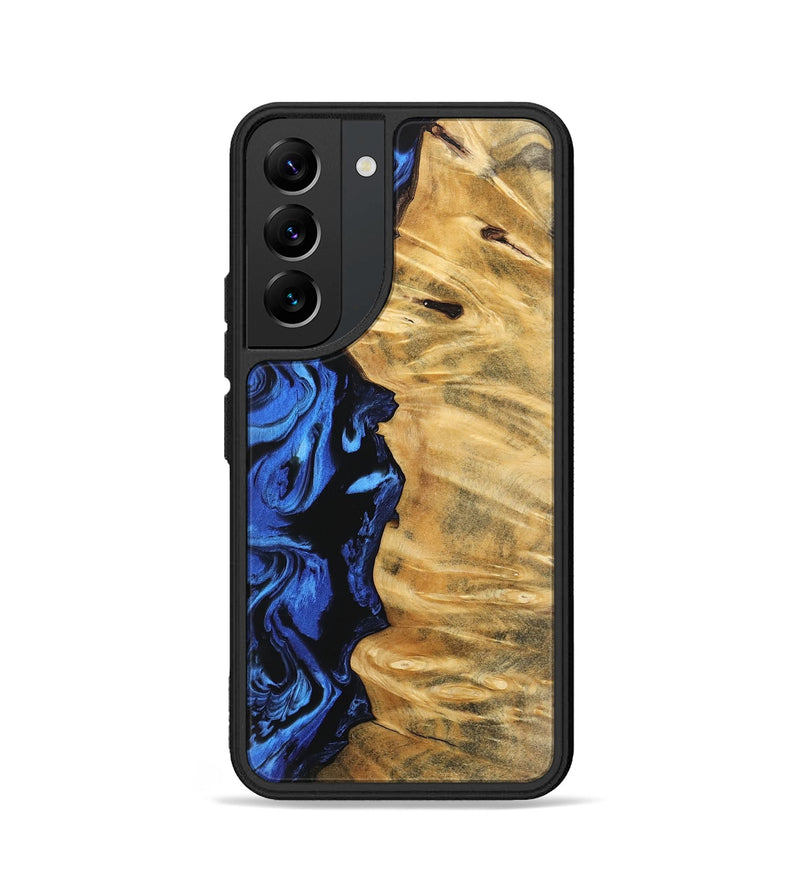 Galaxy S22 Wood Phone Case - Leslee (Blue, 743818)