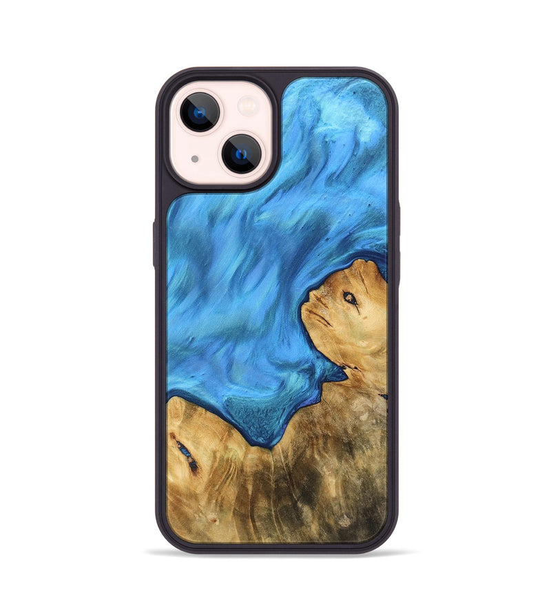 iPhone 14 Wood Phone Case - Avon (Blue, 743856)