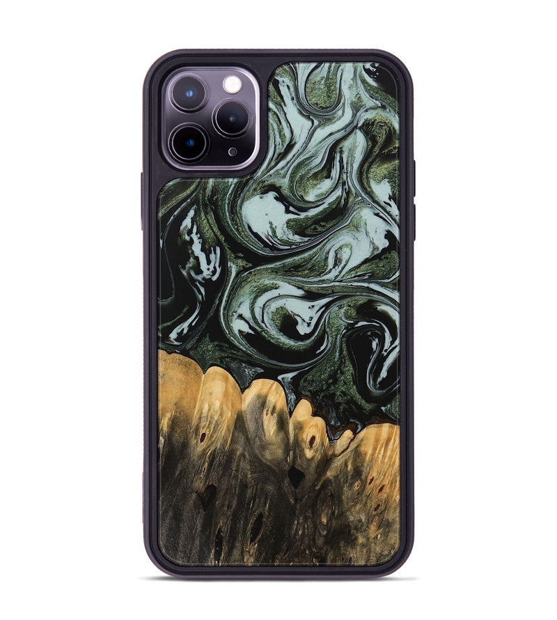 iPhone 11 Pro Max Wood Phone Case - Whitley (Black & White, 743876)