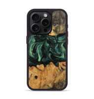 iPhone 15 Pro Wood Phone Case - Bharat (Green, 743922)