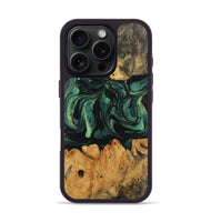 iPhone 16 Pro Wood Phone Case - Bharat (Green, 743922)