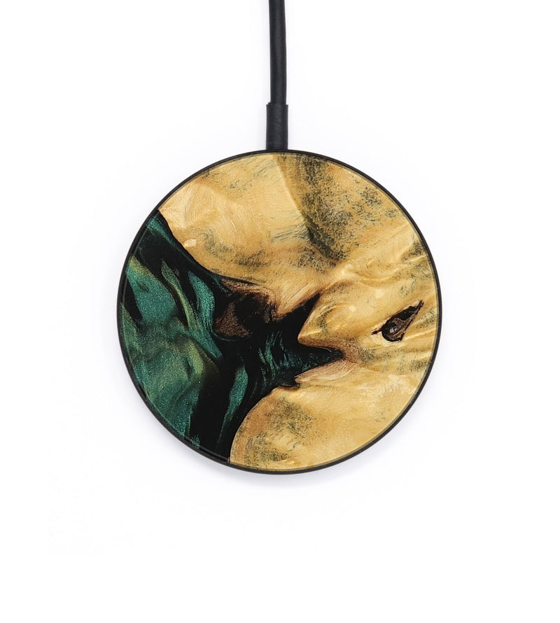 Circle Wood Wireless Charger - Jamima (Green, 743925)