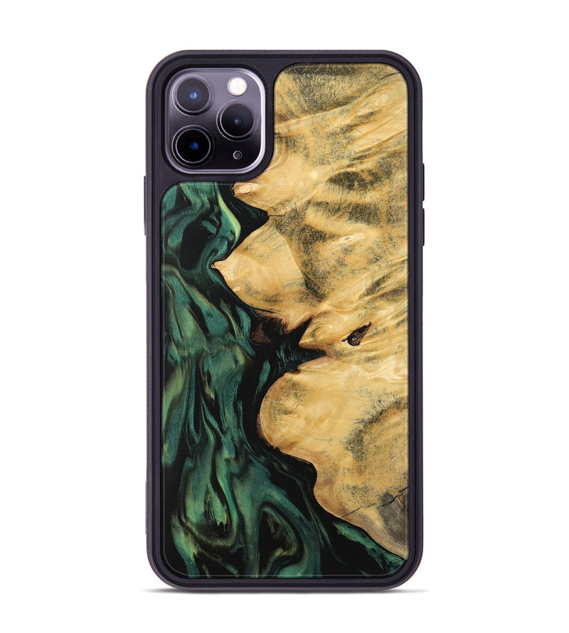 iPhone 11 Pro Max Wood Phone Case - Jamima (Green, 743925)