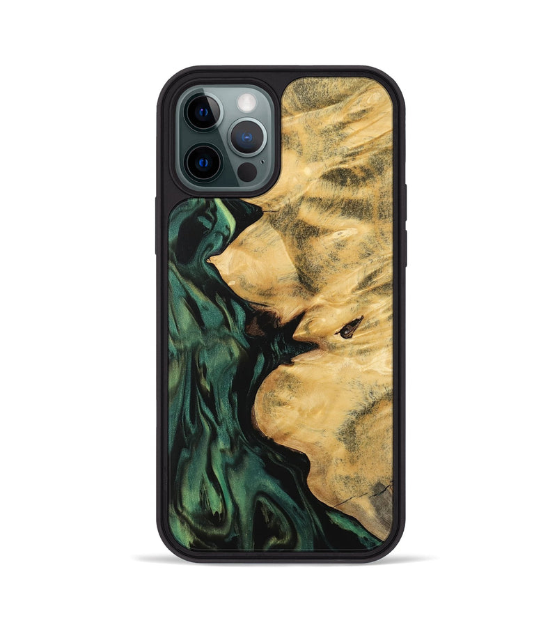 iPhone 12 Pro Wood Phone Case - Jamima (Green, 743925)