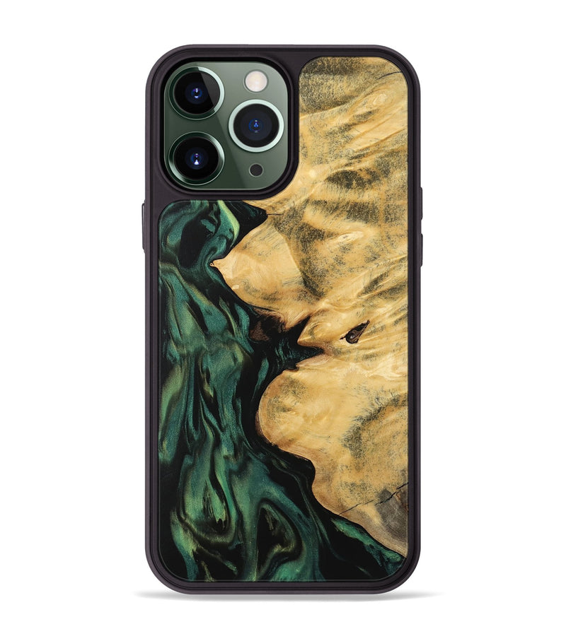 iPhone 13 Pro Max Wood Phone Case - Jamima (Green, 743925)