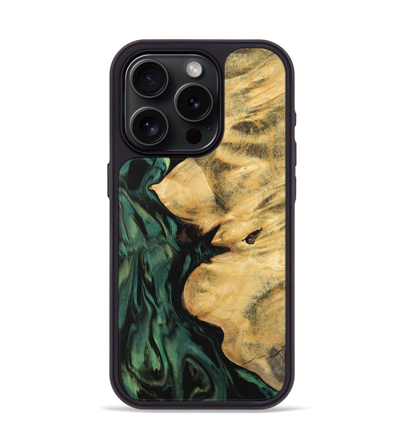 iPhone 15 Pro Wood Phone Case - Jamima (Green, 743925)