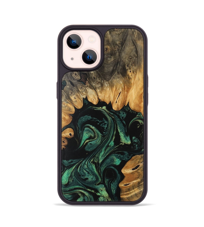 iPhone 14 Wood Phone Case - Skye (Green, 743926)