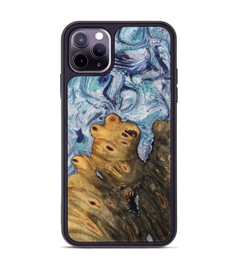 iPhone 11 Pro Max Wood Phone Case - Ange (Blue, 743929)