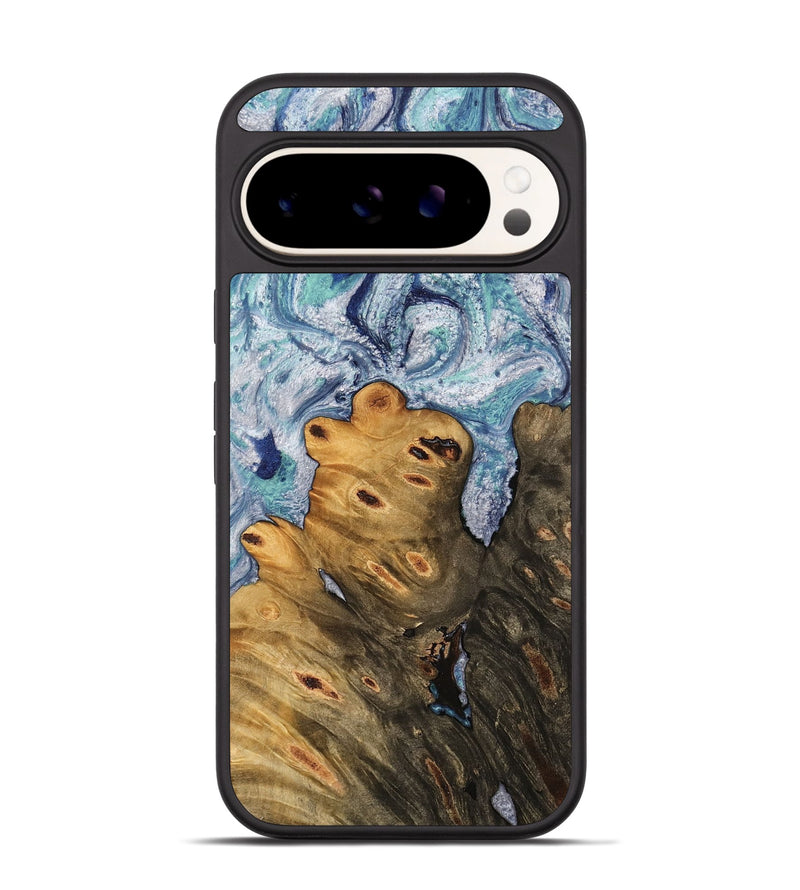 Pixel 9 Wood Phone Case - Ange (Blue, 743929)