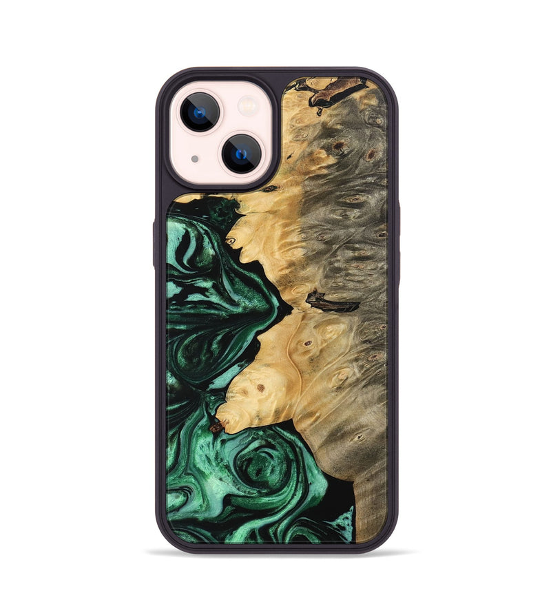 iPhone 14 Wood Phone Case - Lesia (Green, 743930)