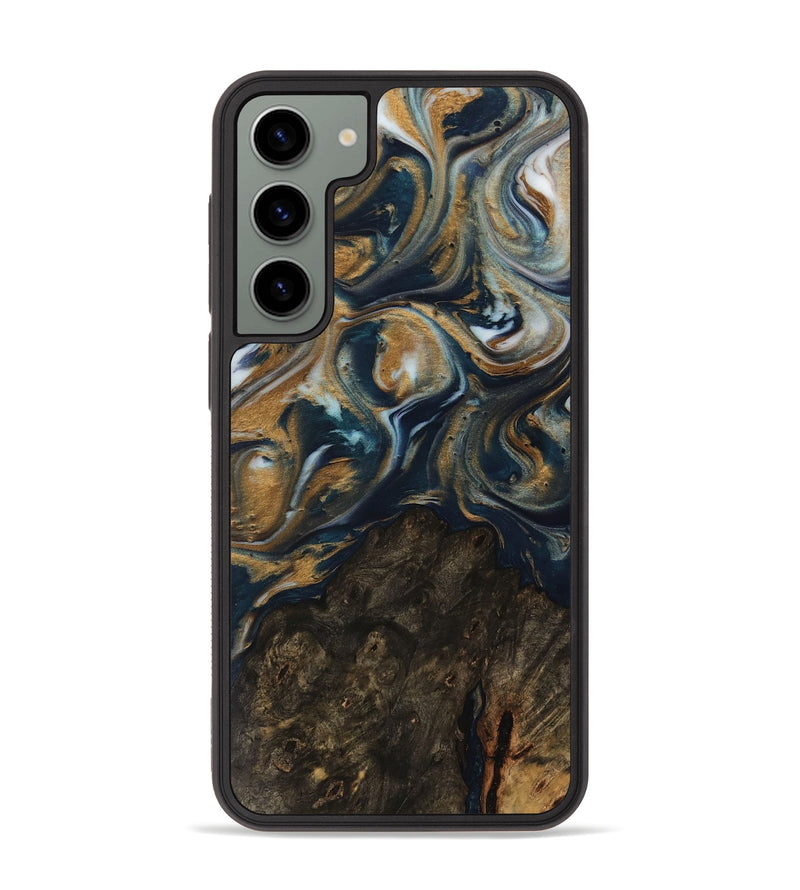 Galaxy S23 Plus Wood Phone Case - Ruie (Teal & Gold, 743933)