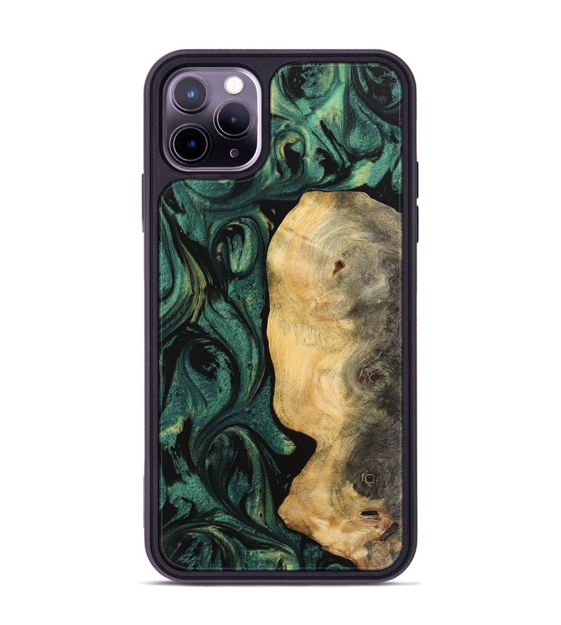 iPhone 11 Pro Max Wood Phone Case - Danilo (Green, 743935)