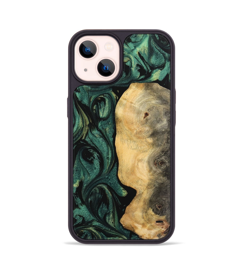 iPhone 14 Wood Phone Case - Danilo (Green, 743935)