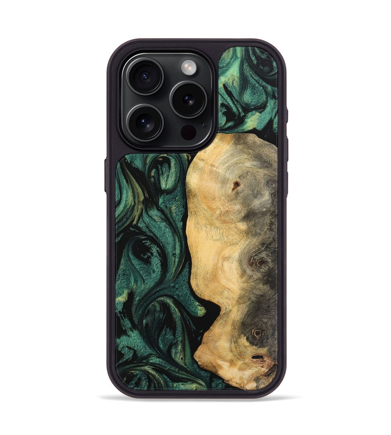 iPhone 15 Pro Wood Phone Case - Danilo (Green, 743935)